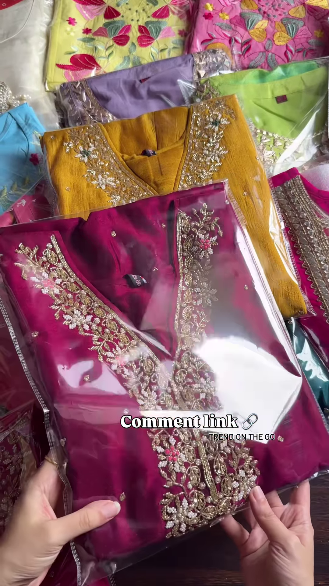 Hot Pink Embroidered Festive Kurta – Bold Glamour with Golden Detailing