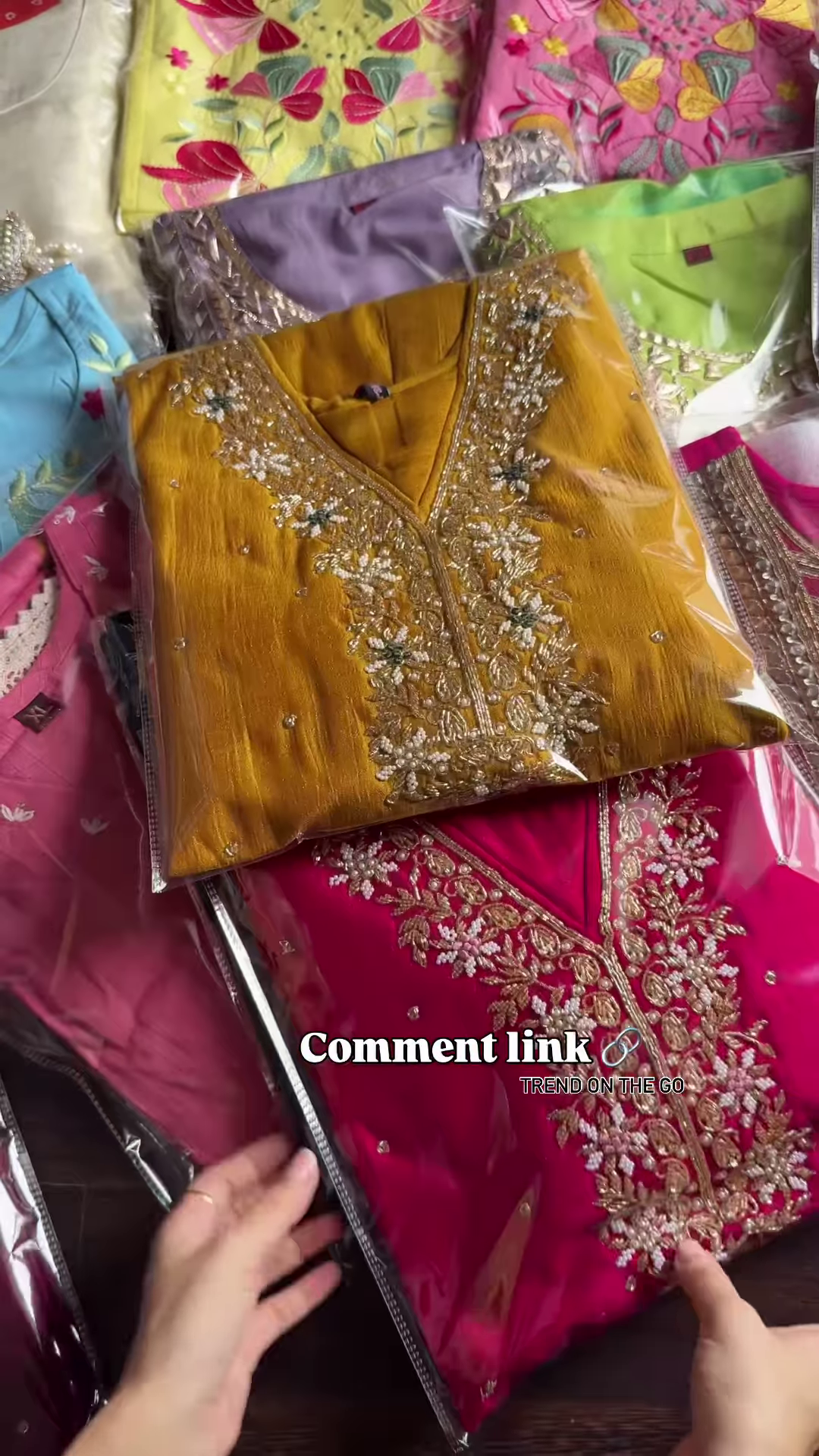 Hot Pink Embroidered Festive Kurta – Bold Glamour with Golden Detailing