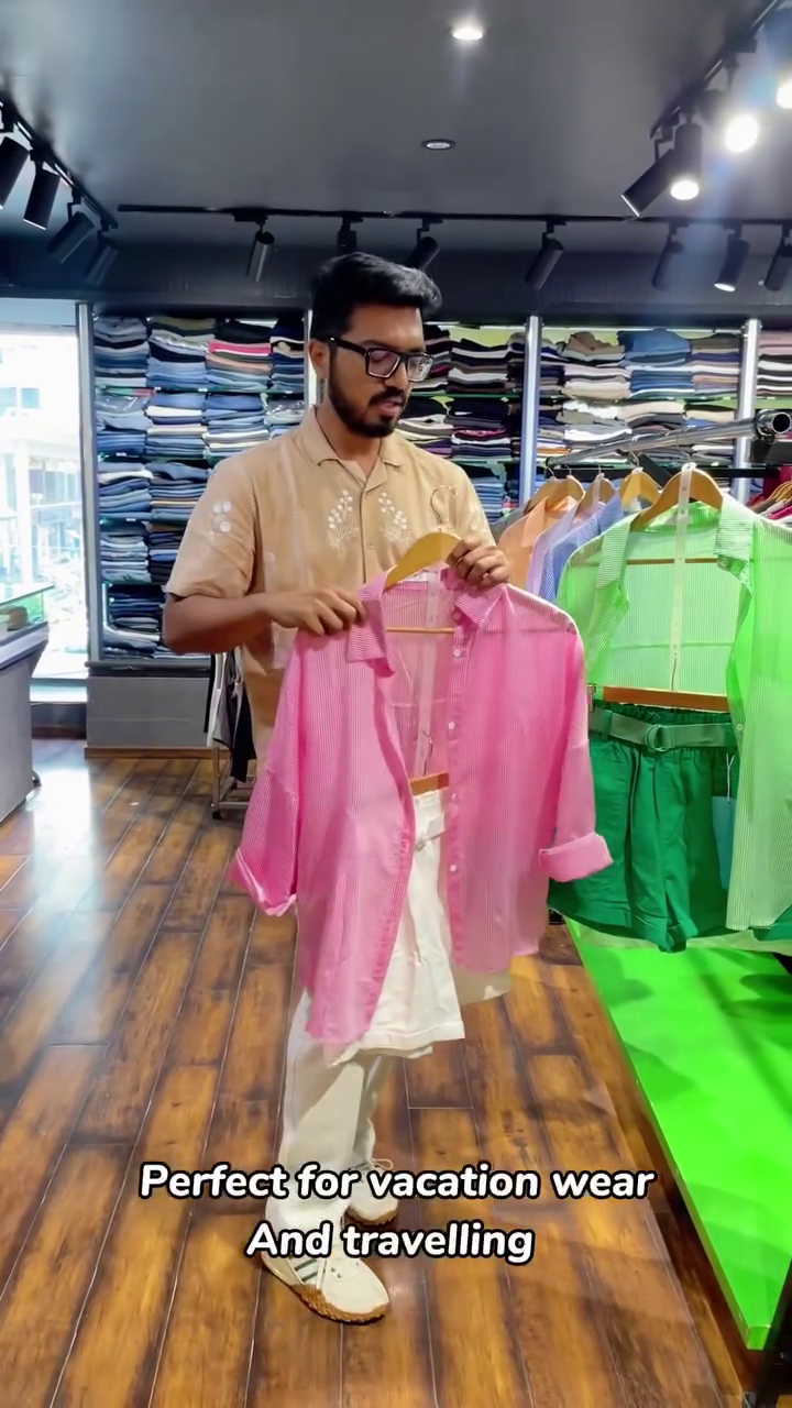 Casual Striped Layered Shirt Set – Trendy Smart Casual Men’s Wear