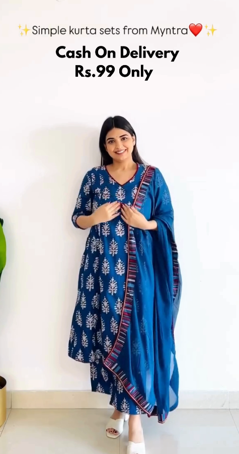 Elegant Brown Printed Kurta Set – Simple Ethnic Style for Everyday Wear