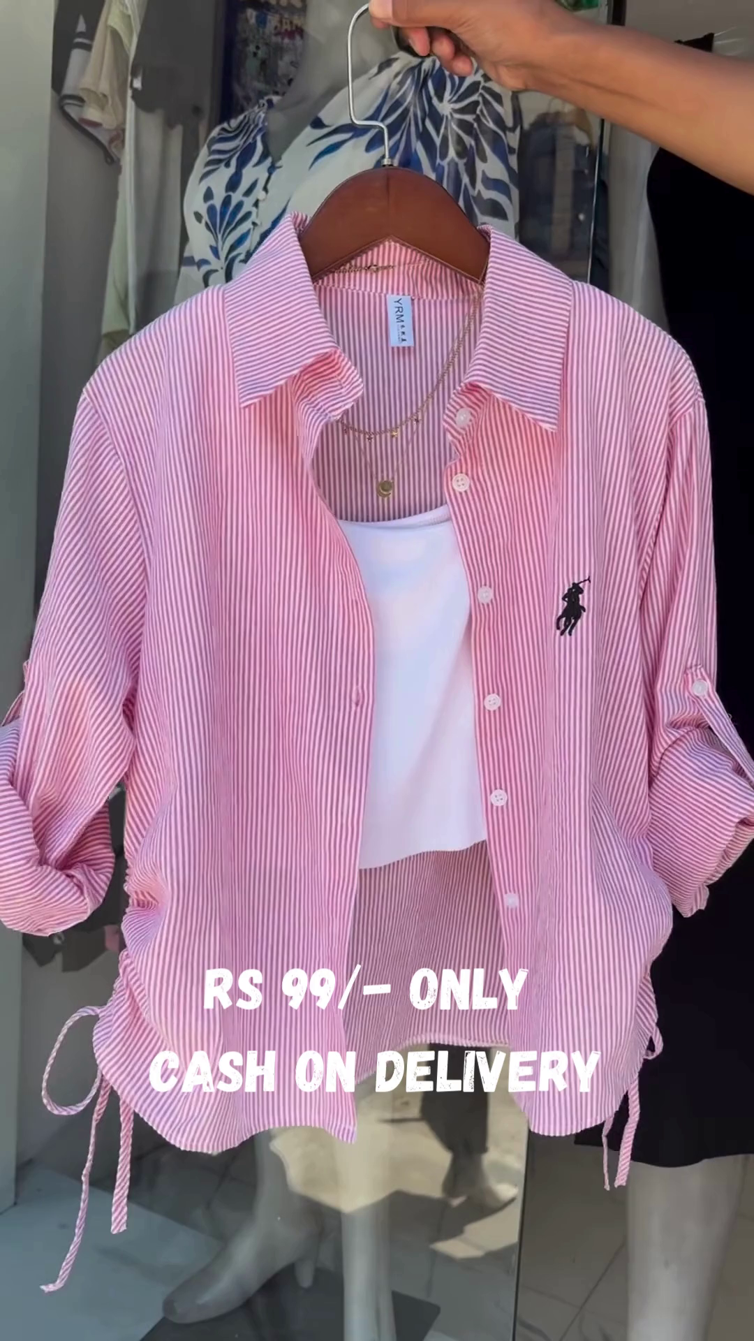 Trendy Mint Green Striped Shirt Set – Casual Street Style at an Unbeatable Price