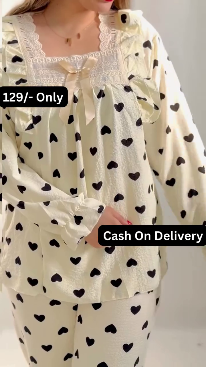 Cute Panda Print Night Suit Set – Adorable Comfort for Cozy Nights