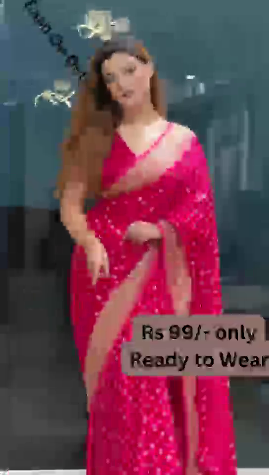 Stunning Pink Ready-to-Wear Saree – Graceful Style for Only Rs.99