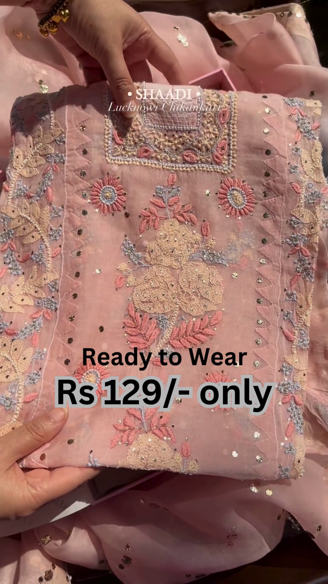 Elegant Lucknowi Chikankari Kurti – Ready to Wear Ethnic Beauty ✨