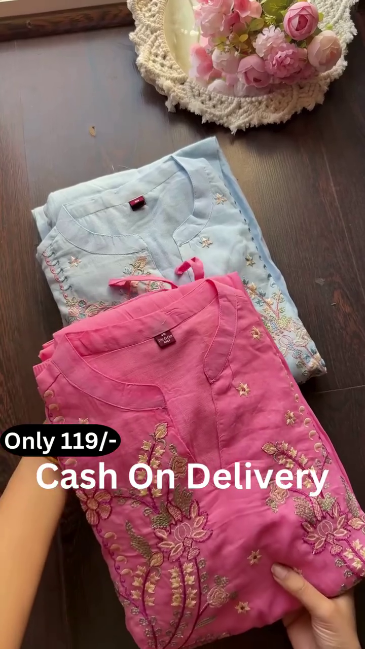 Premium Embroidered Kurti Collection – Affordable Fashion at ₹ 🌸