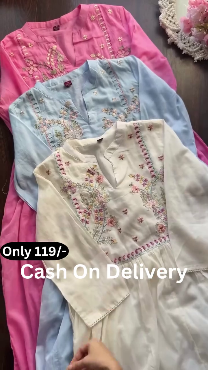 Premium Embroidered Kurti Collection – Affordable Fashion at ₹ 🌸