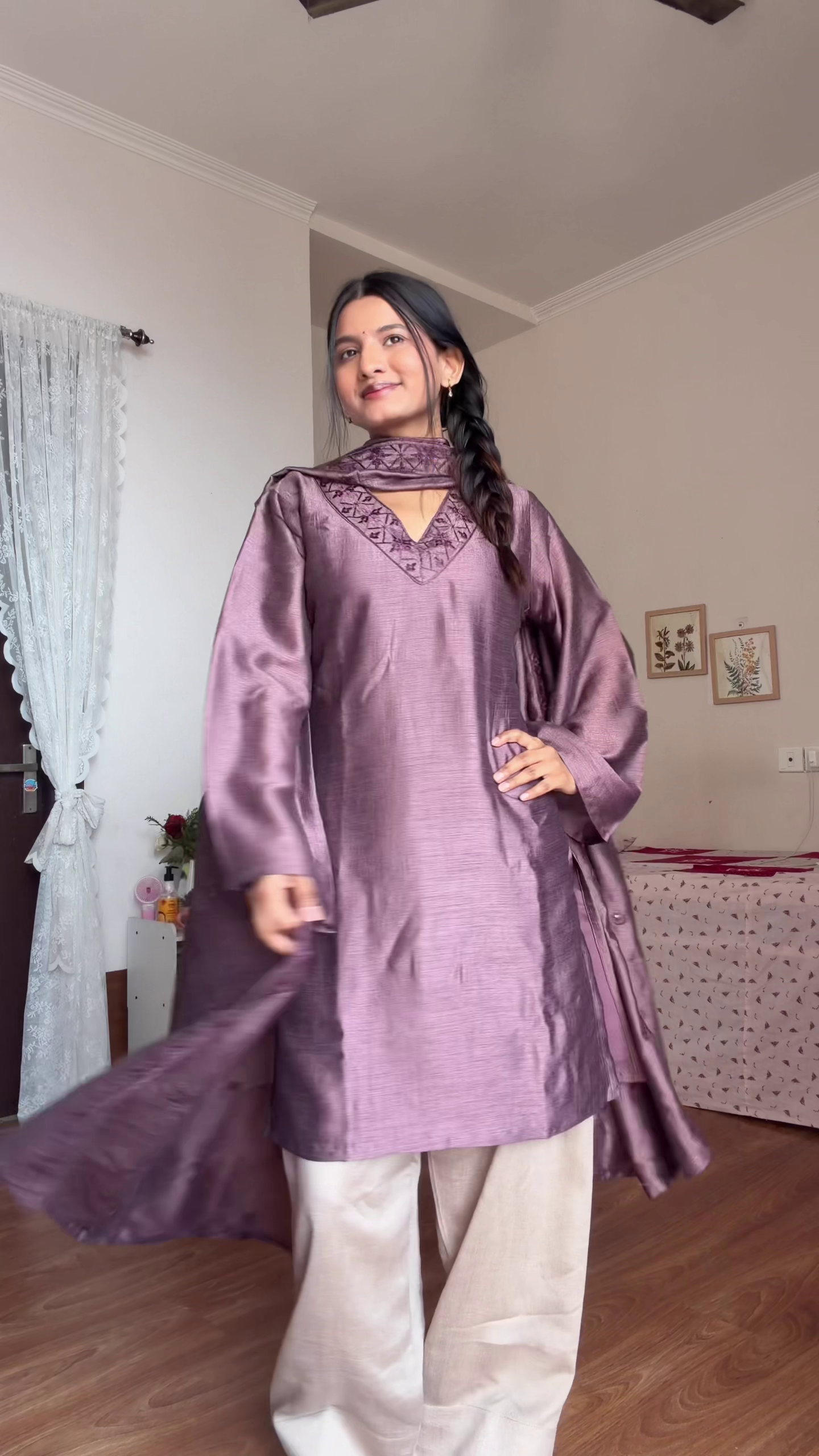 Soft Pink Floral Embroidered Suit – Charming Traditional Elegance 🌸