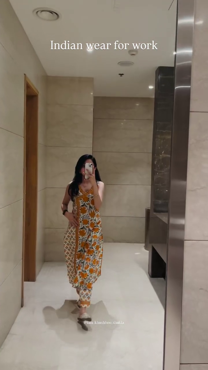 Elegant Pink Indian Workwear Outfit for Modern Office Style