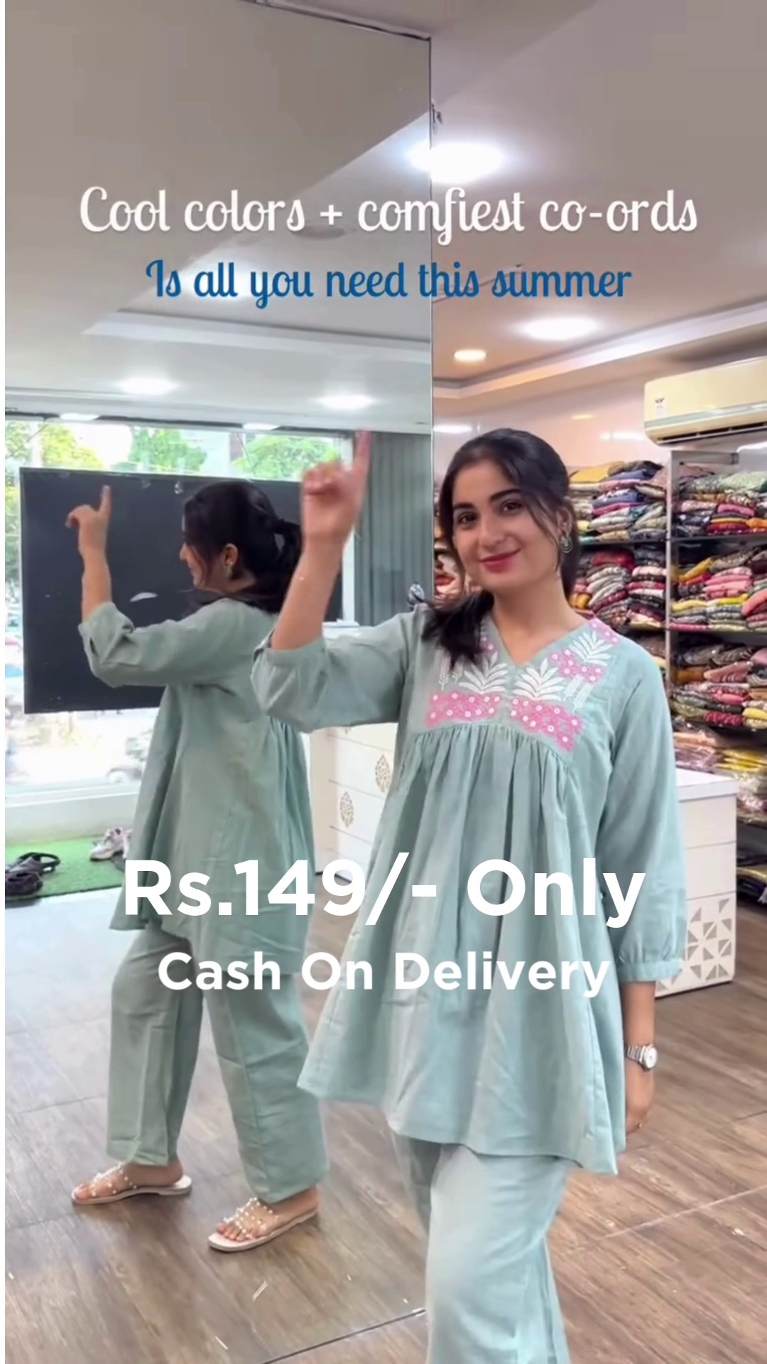 Charming Pink Floral Co-Ord Set for Casual Elegance