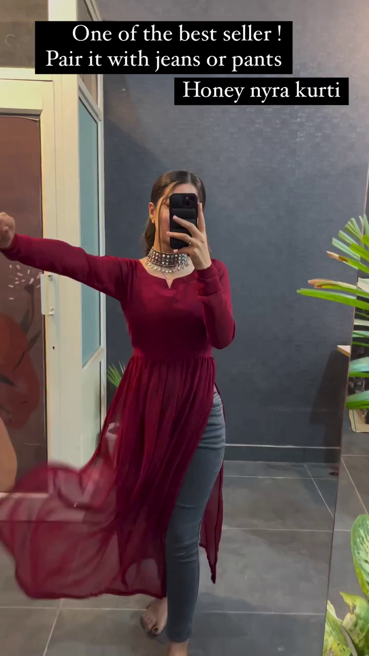 Stylish Honey Nyra Kurti – Perfect with Jeans