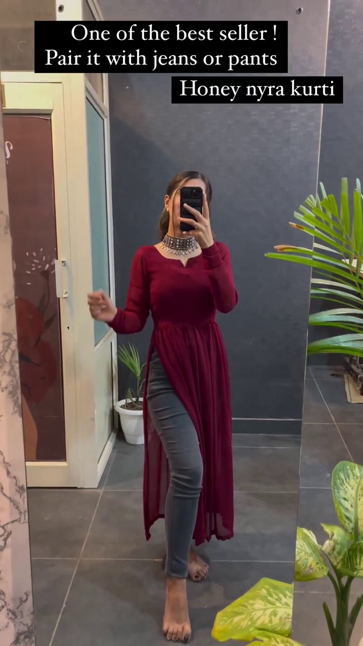 Stylish Honey Nyra Kurti – Perfect with Jeans