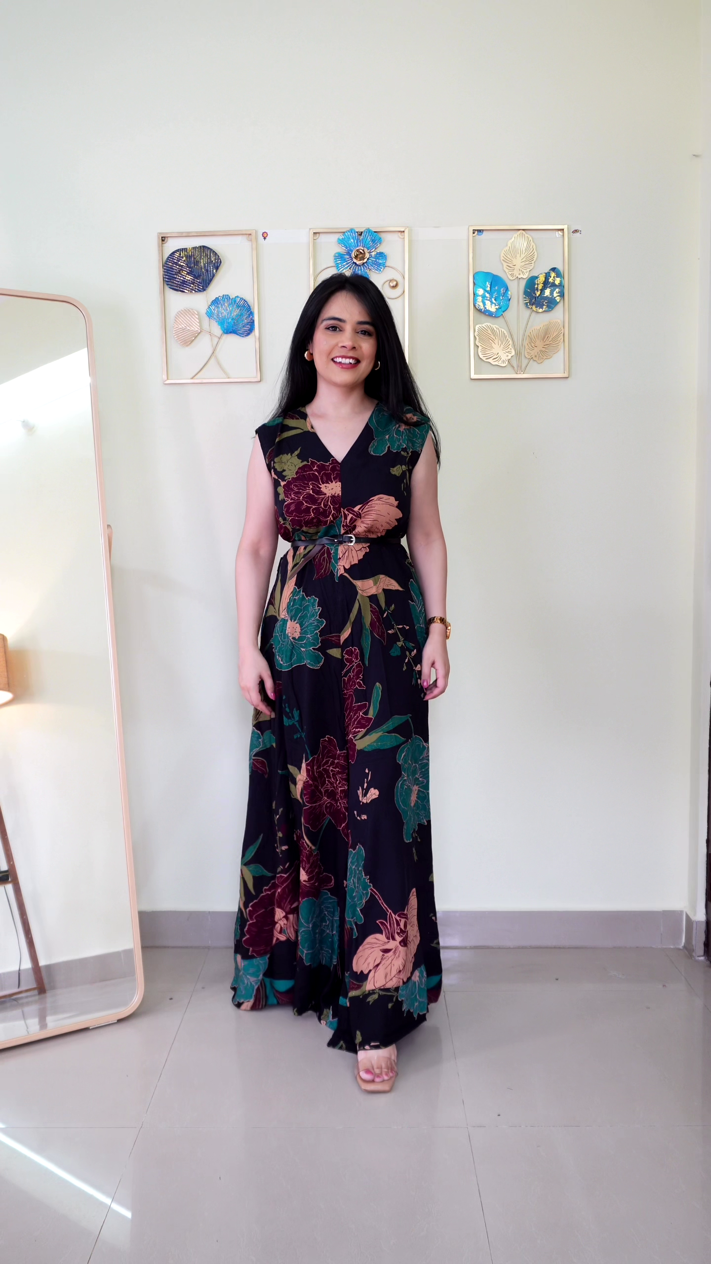 Bold and Beautiful in a Pink Printed Ethnic Ensemble