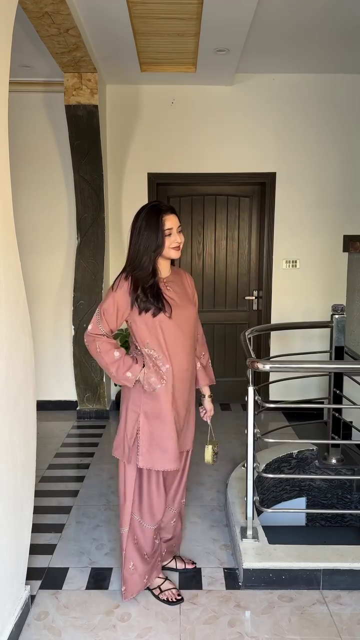 Effortless Sophistication in a Brown Co-Ord Ethnic Set