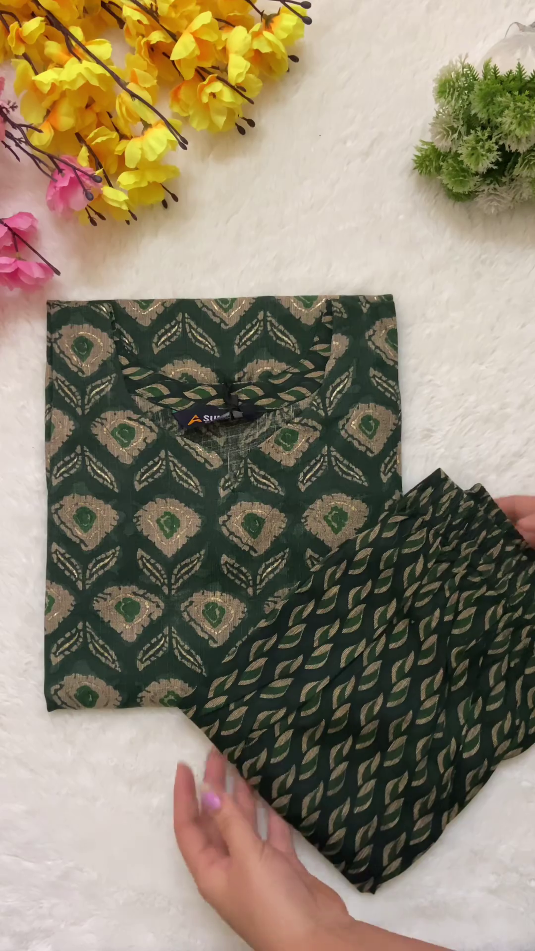 Classic Green Printed Kurta Set – Simple & Stylish Everyday Wear