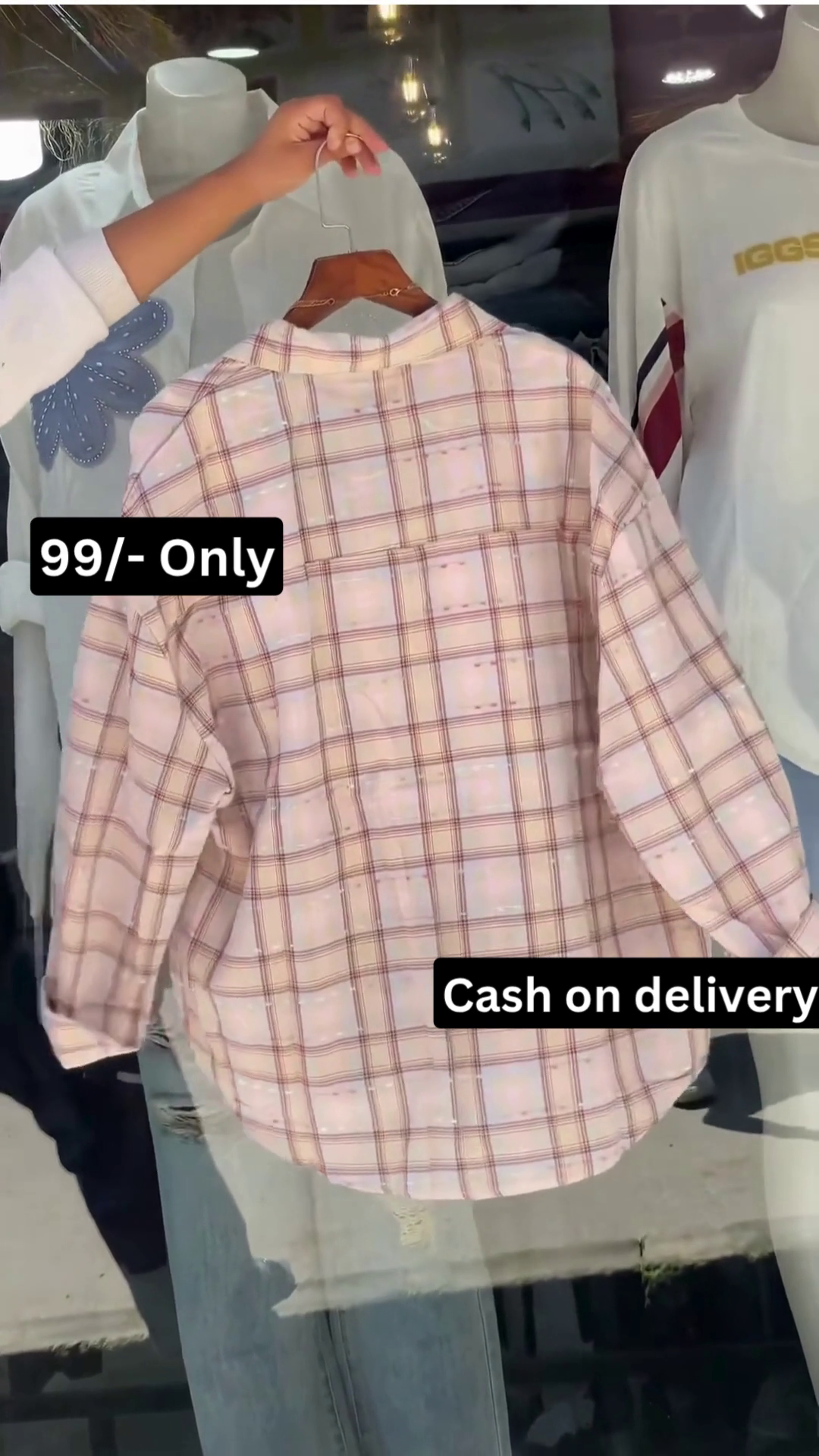 Trendy Pink Check Shirt Combo – Stylish Layered Look