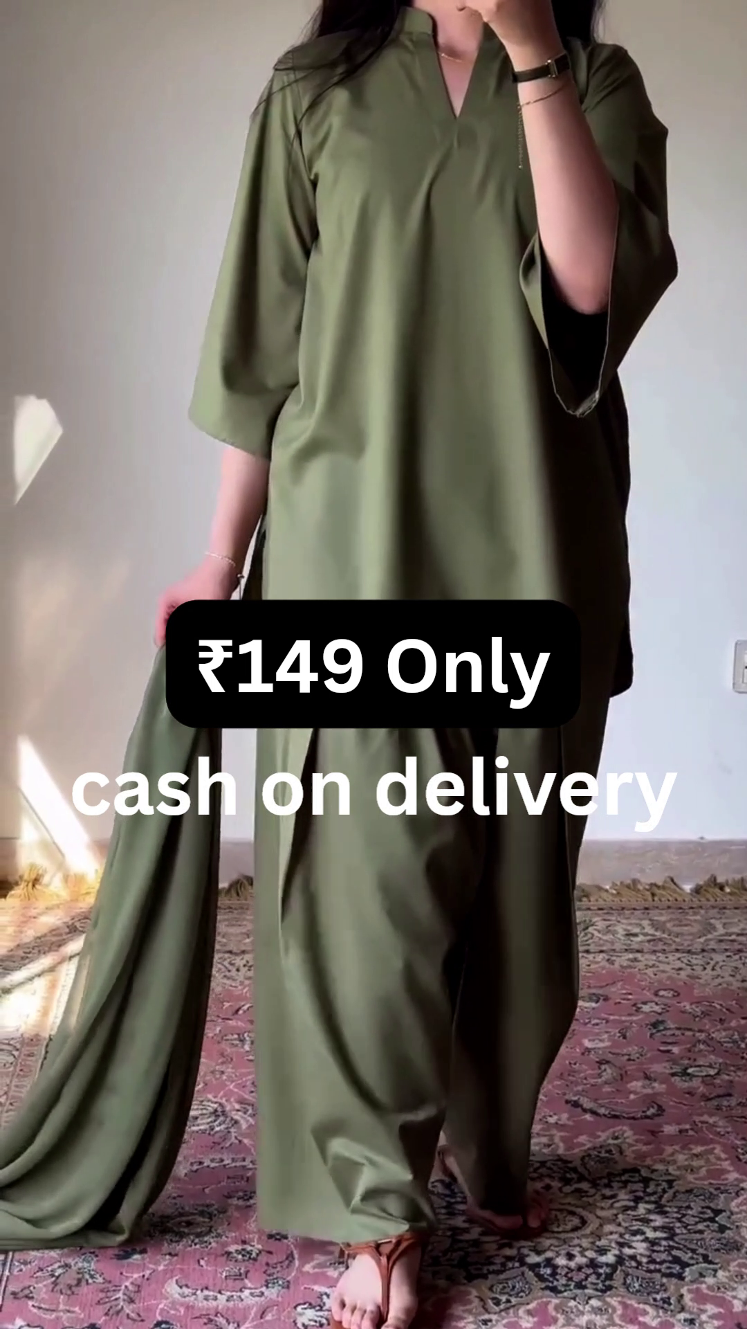 Everyday Elegance Olive Kurti