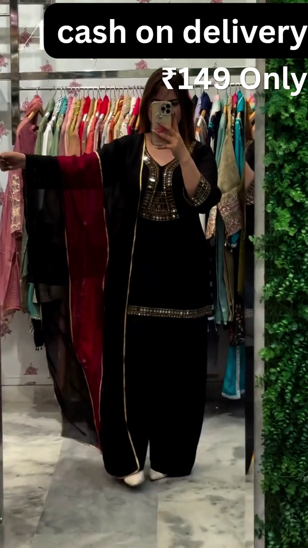 🖤 Royal Black Kaftan Set – Luxe Ethnic Glam