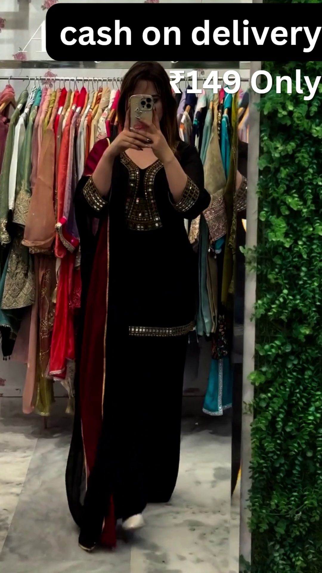 🖤 Royal Black Kaftan Set – Luxe Ethnic Glam