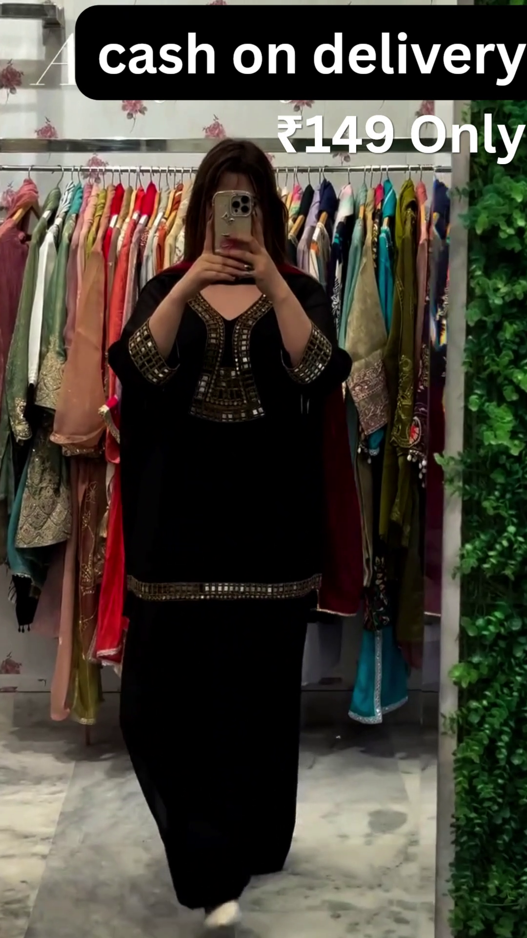 🖤 Royal Black Kaftan Set – Luxe Ethnic Glam