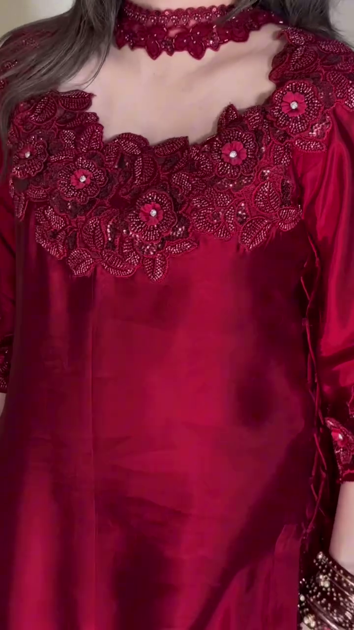 ❤️ Luxe Red Satin Dress – Statement Elegance