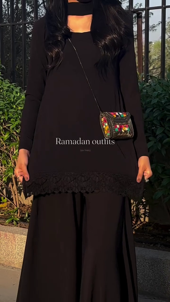 🖤 Chic Black Sharara Set – Modern Ethnic Glam