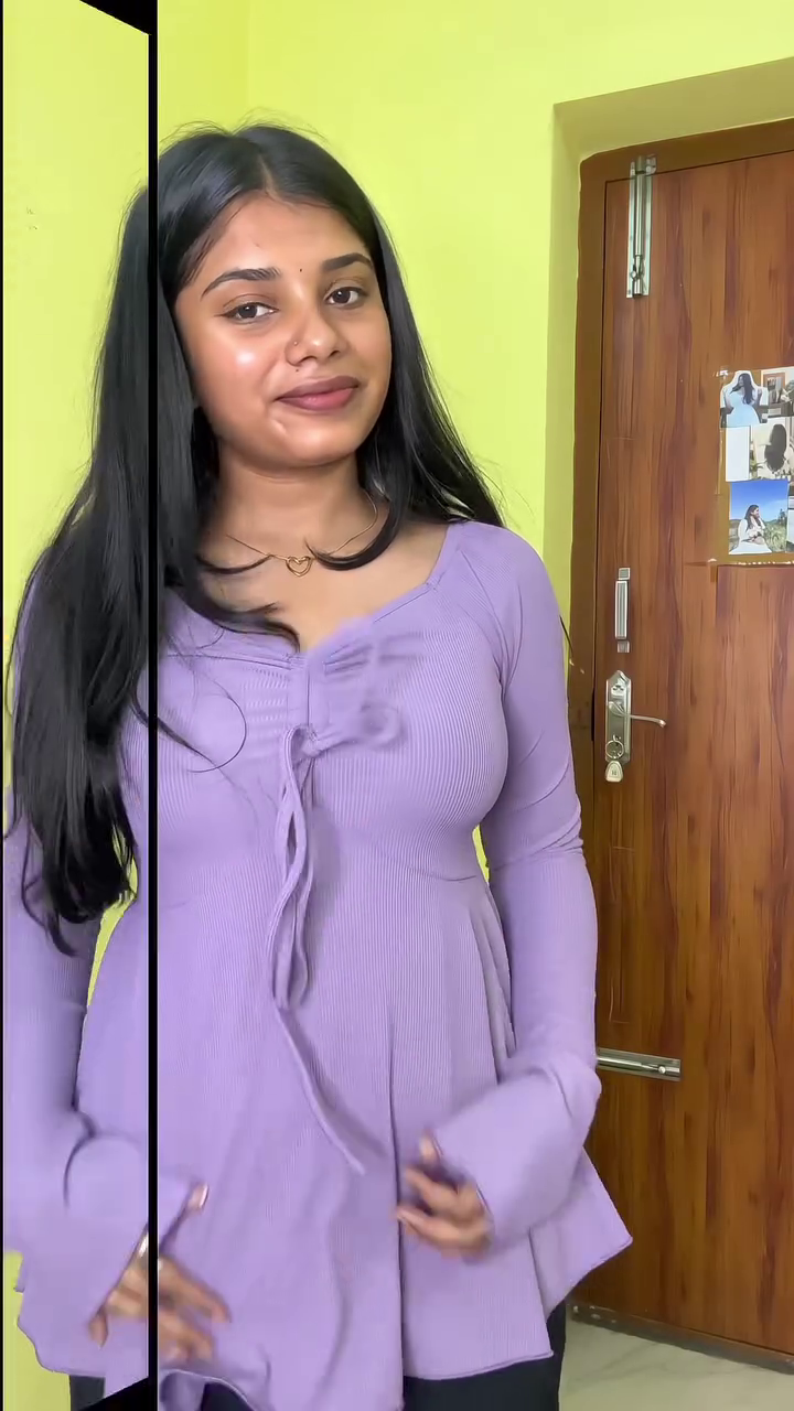 💜 Cute Lavender Peplum Top – Soft & Stylish