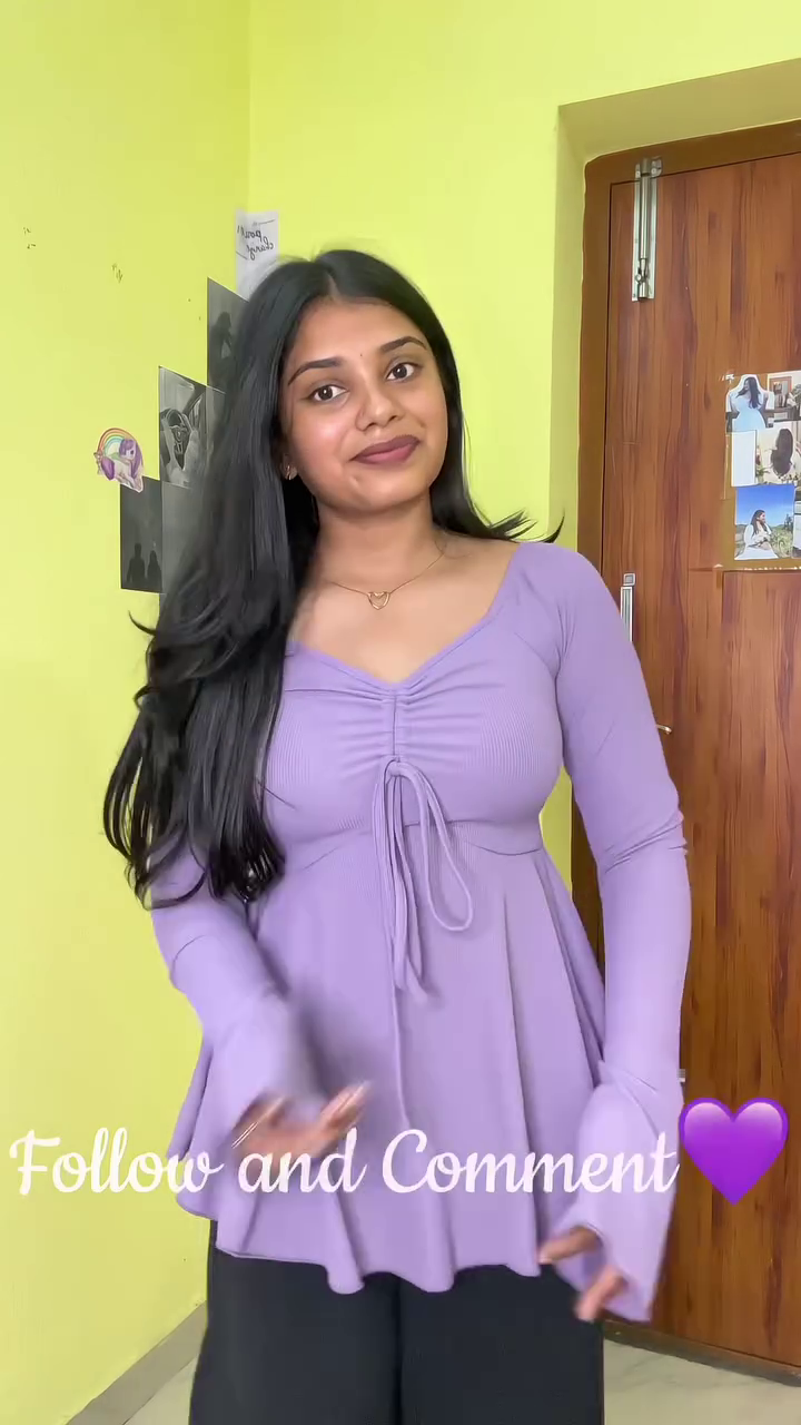 💜 Cute Lavender Peplum Top – Soft & Stylish