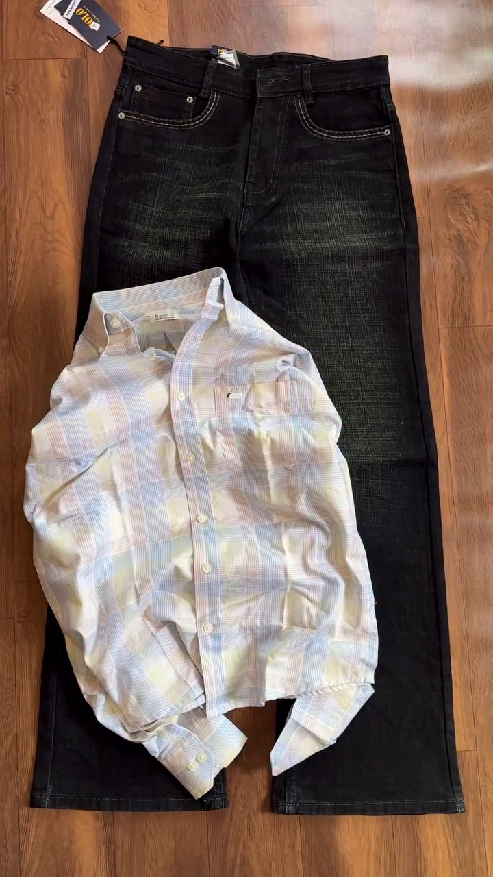 🌸 Pastel Shirt & Black Jeans – Soft Meets Bold Style