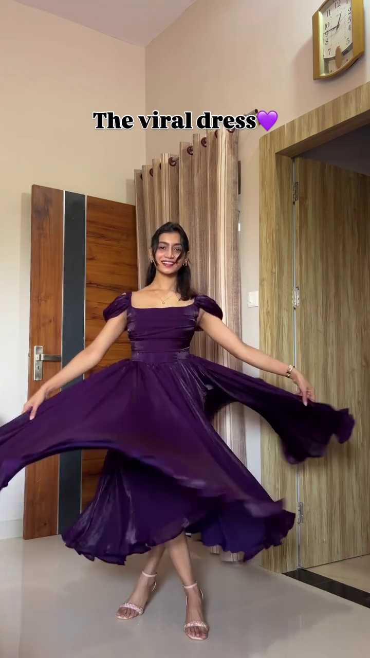 💜 The Viral Purple Dress – Elegance That Flows