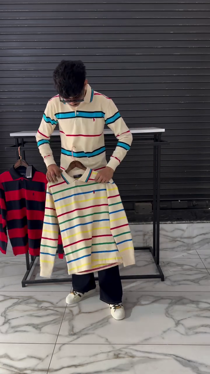 👕 Bold Striped Polo – Smart Casual Upgrade