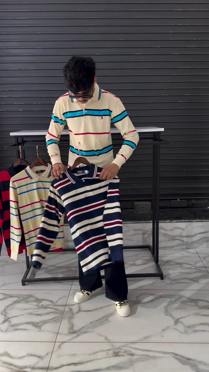 👕 Bold Striped Polo – Smart Casual Upgrade