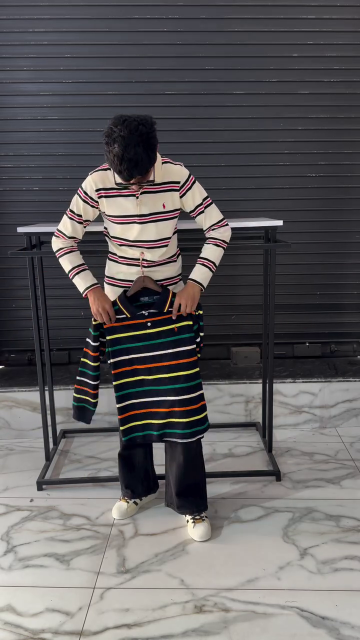 👕 Multi-Stripe Polo – Everyday Smart Style