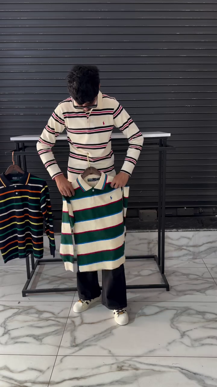 👕 Multi-Stripe Polo – Everyday Smart Style