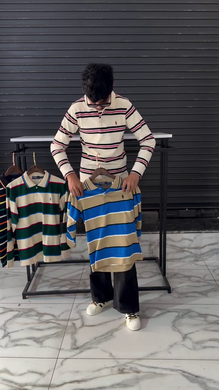 👕 Multi-Stripe Polo – Everyday Smart Style