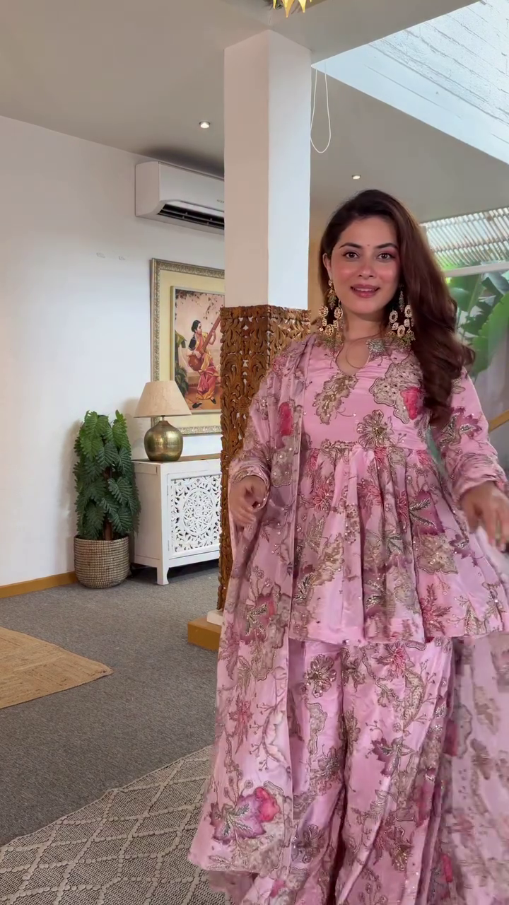 🌸 Premium Pink Ethnic Set – Royal Festive Vibes