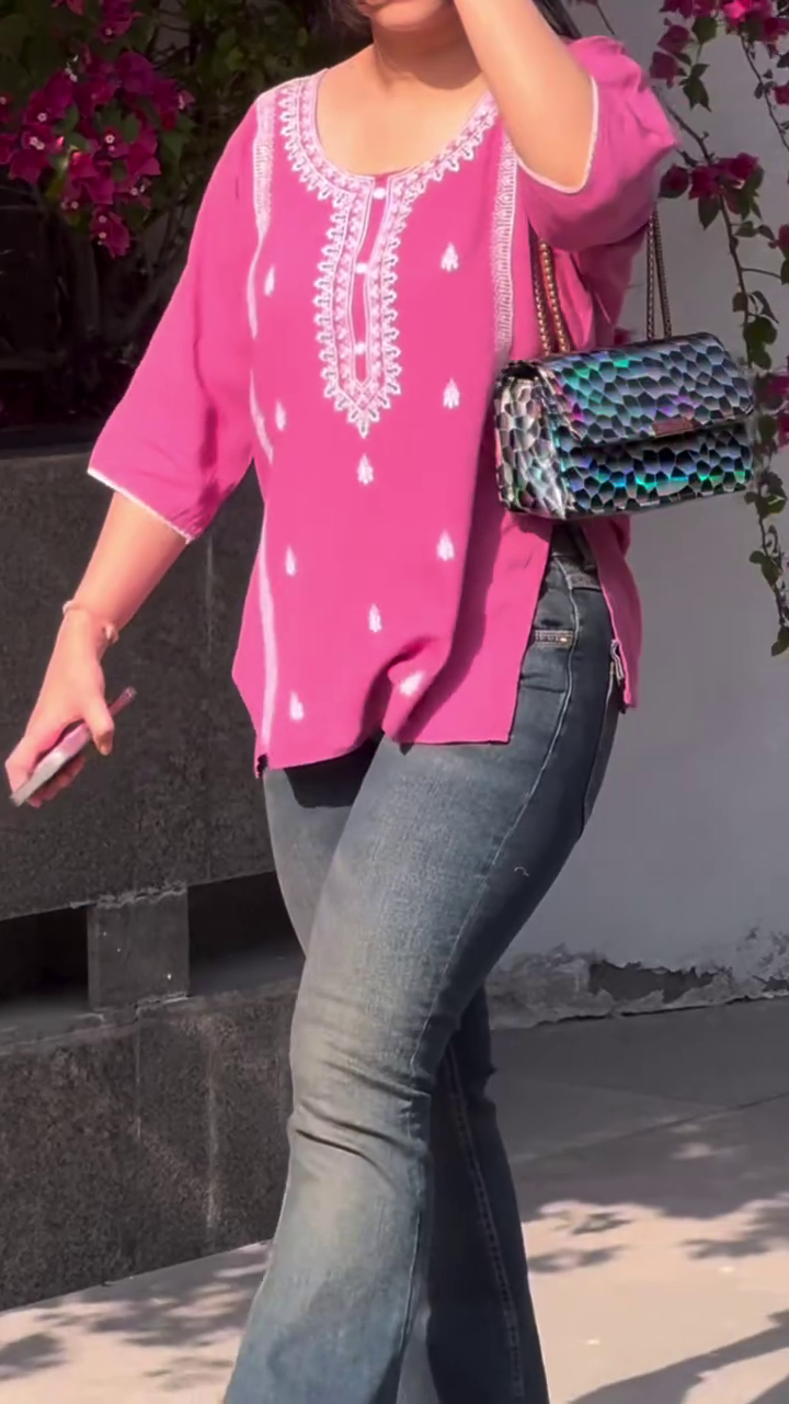 🌸 Stylish Pink Kurti – Everyday Ethnic Charm