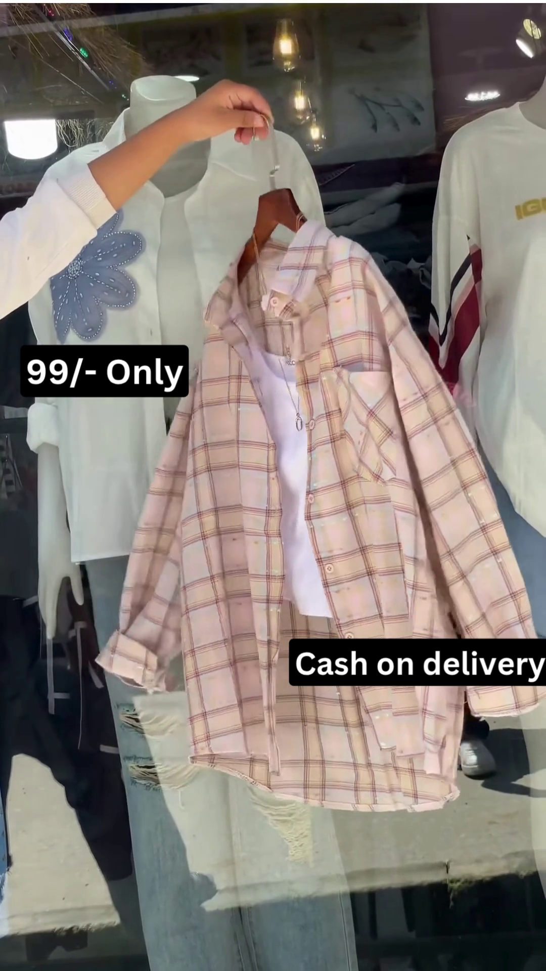 Trendy Pink Checked Shirt Layered Set – Style