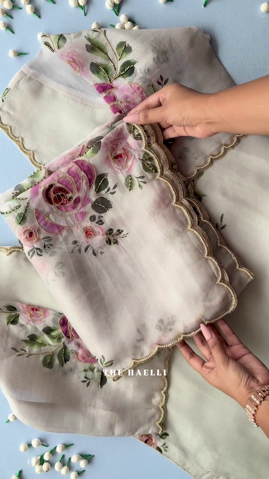 Ethereal Floral Organza Suit – Soft Elegance Redefined