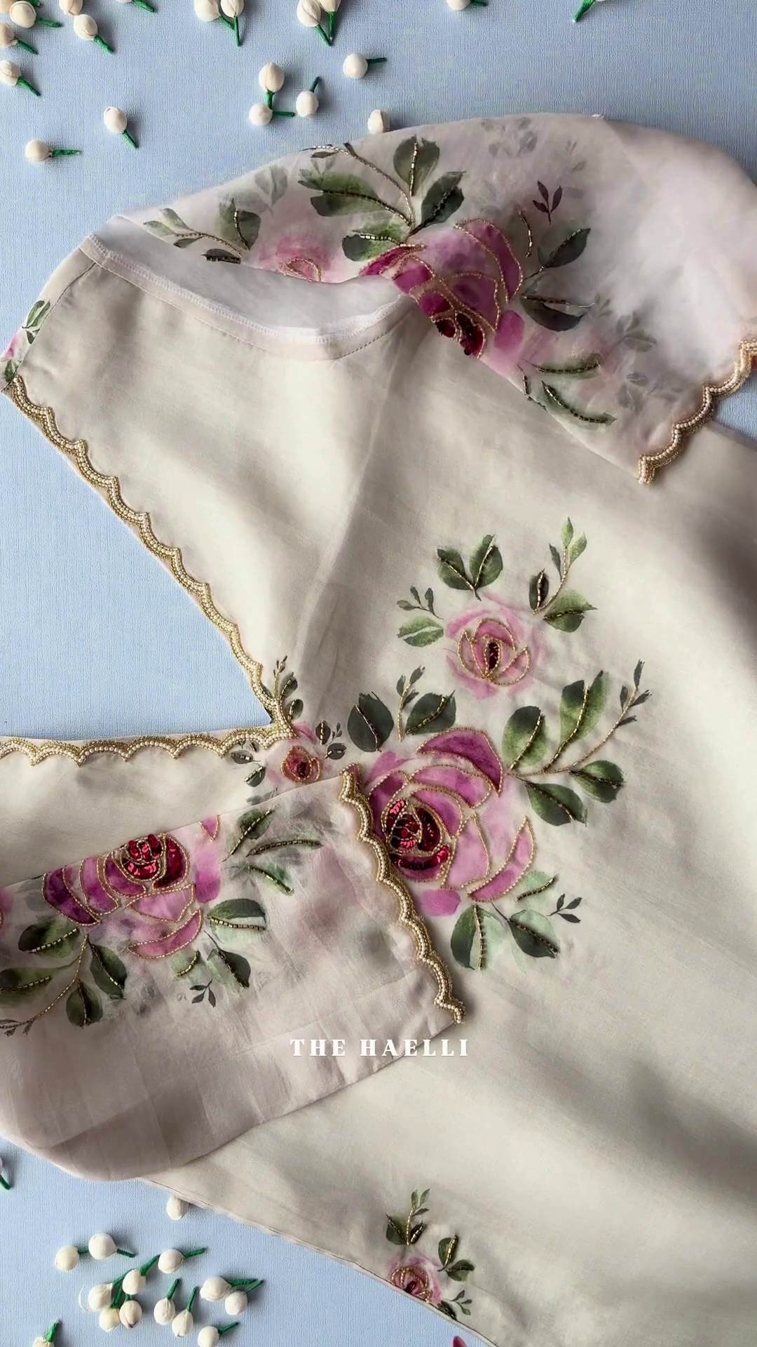 Ethereal Floral Organza Suit – Soft Elegance Redefined