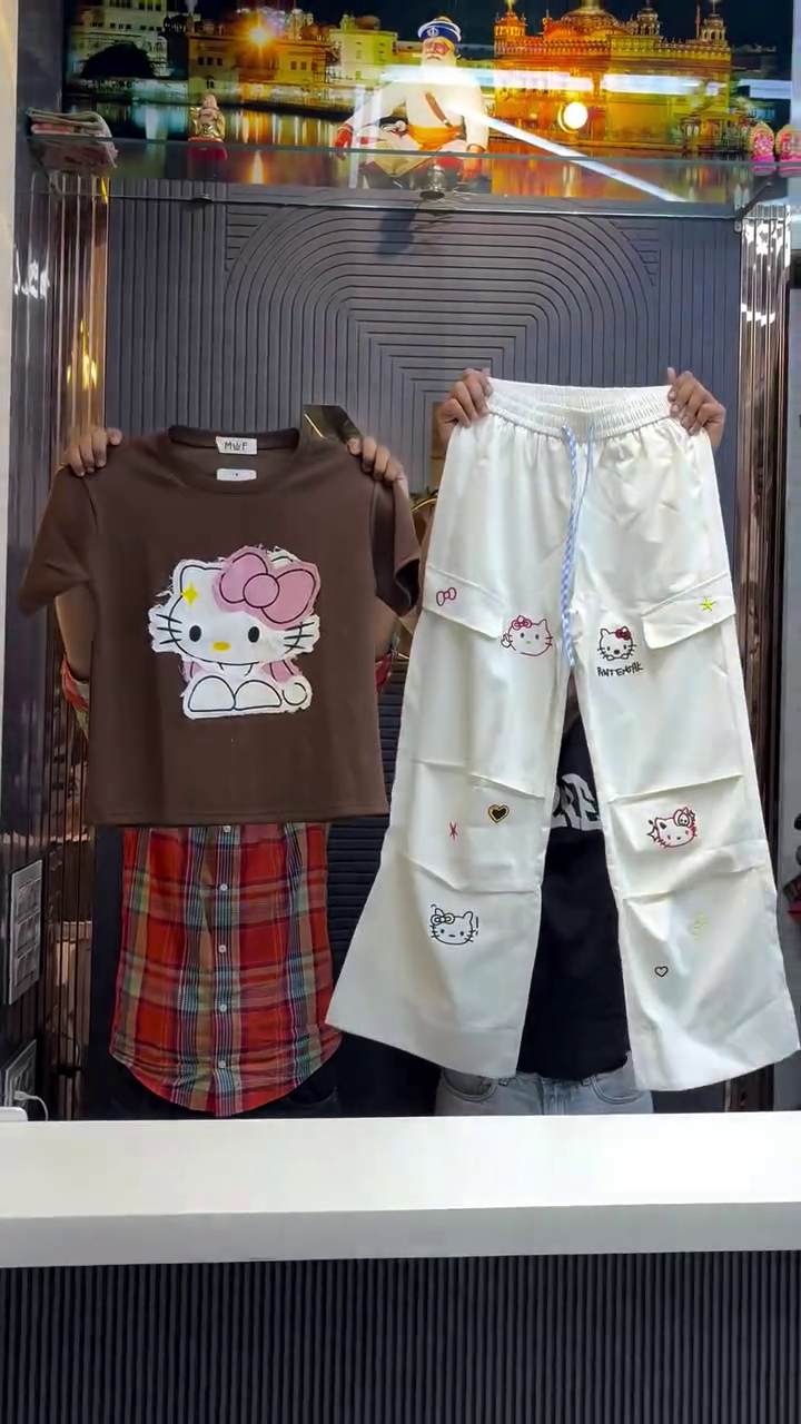 Cute Cartoon Co-ord Set – Playful & Trendy Look