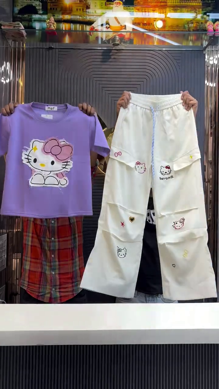 Cute Cartoon Co-ord Set – Playful & Trendy Look