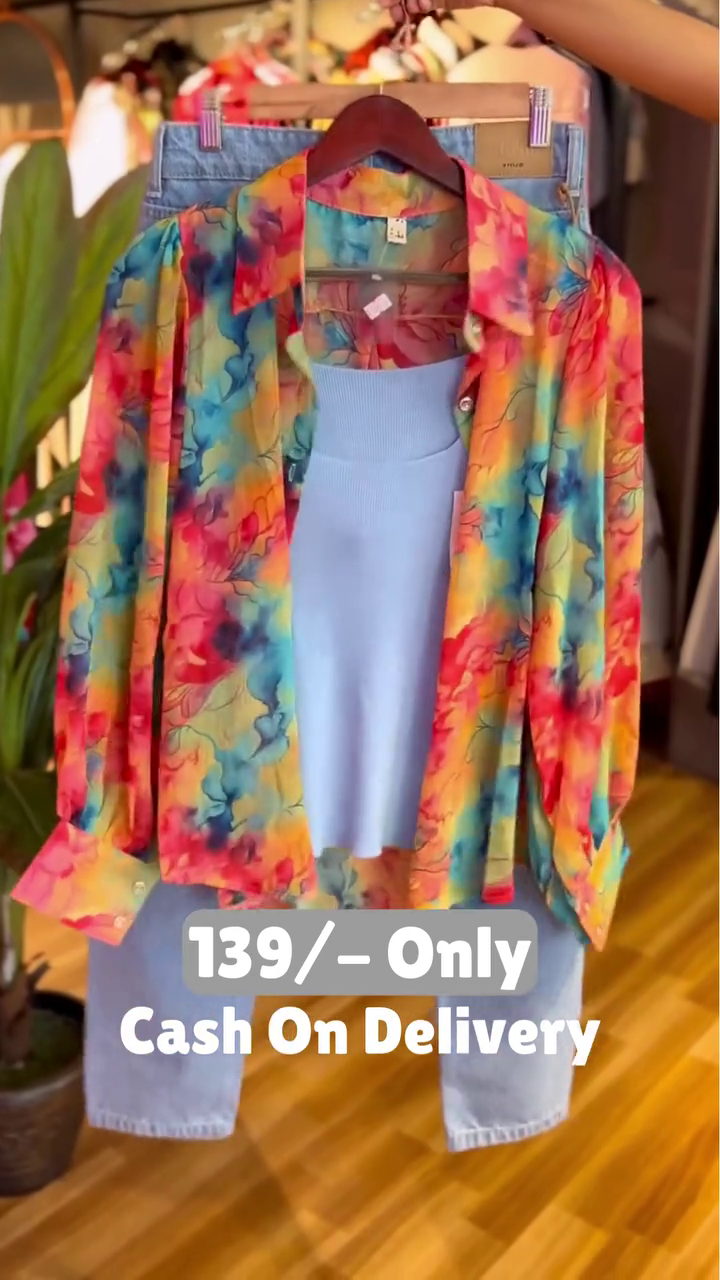 Vibrant Printed Layered Co-ord Set – Trendy Fusion