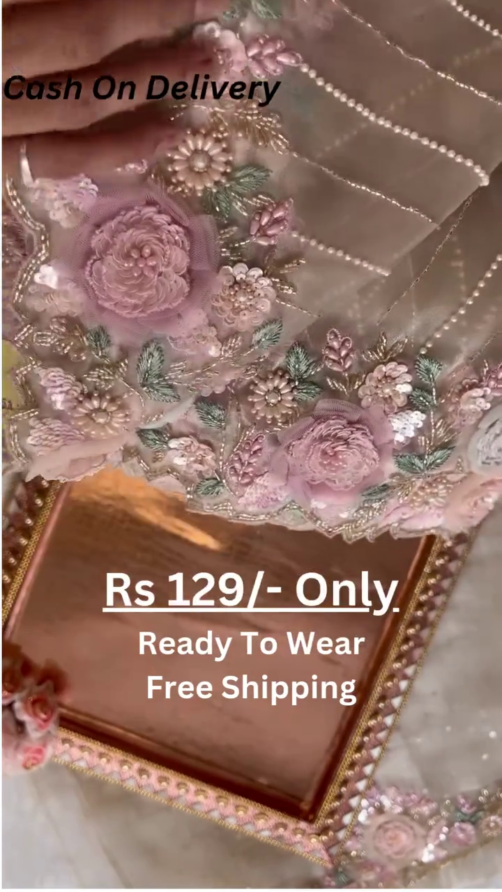 Luxury Embroidered Ready-to-Wear Saree – Premium Elegance